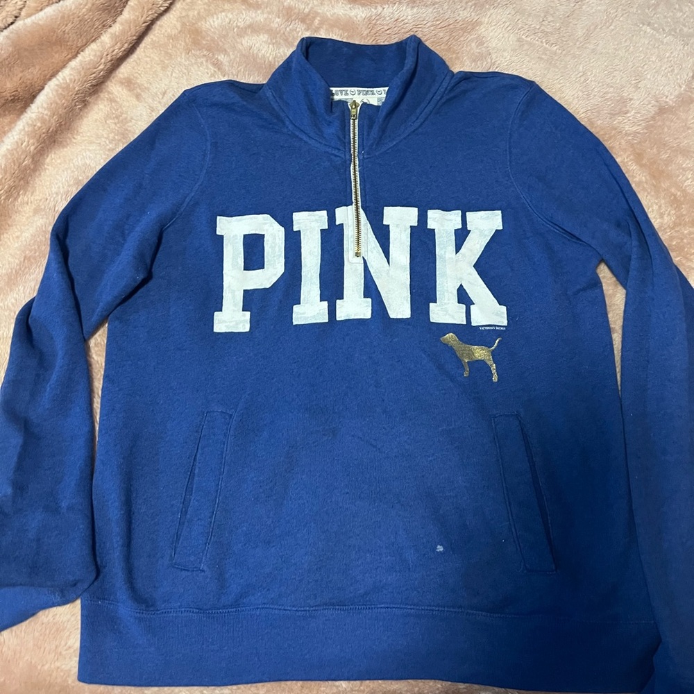 Pink Half Zipped Sweater